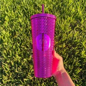 ✨NEW✨Starbucks Holiday 2022 ‘Sangria Bling’ Metallic Chrome Studded Tumbler